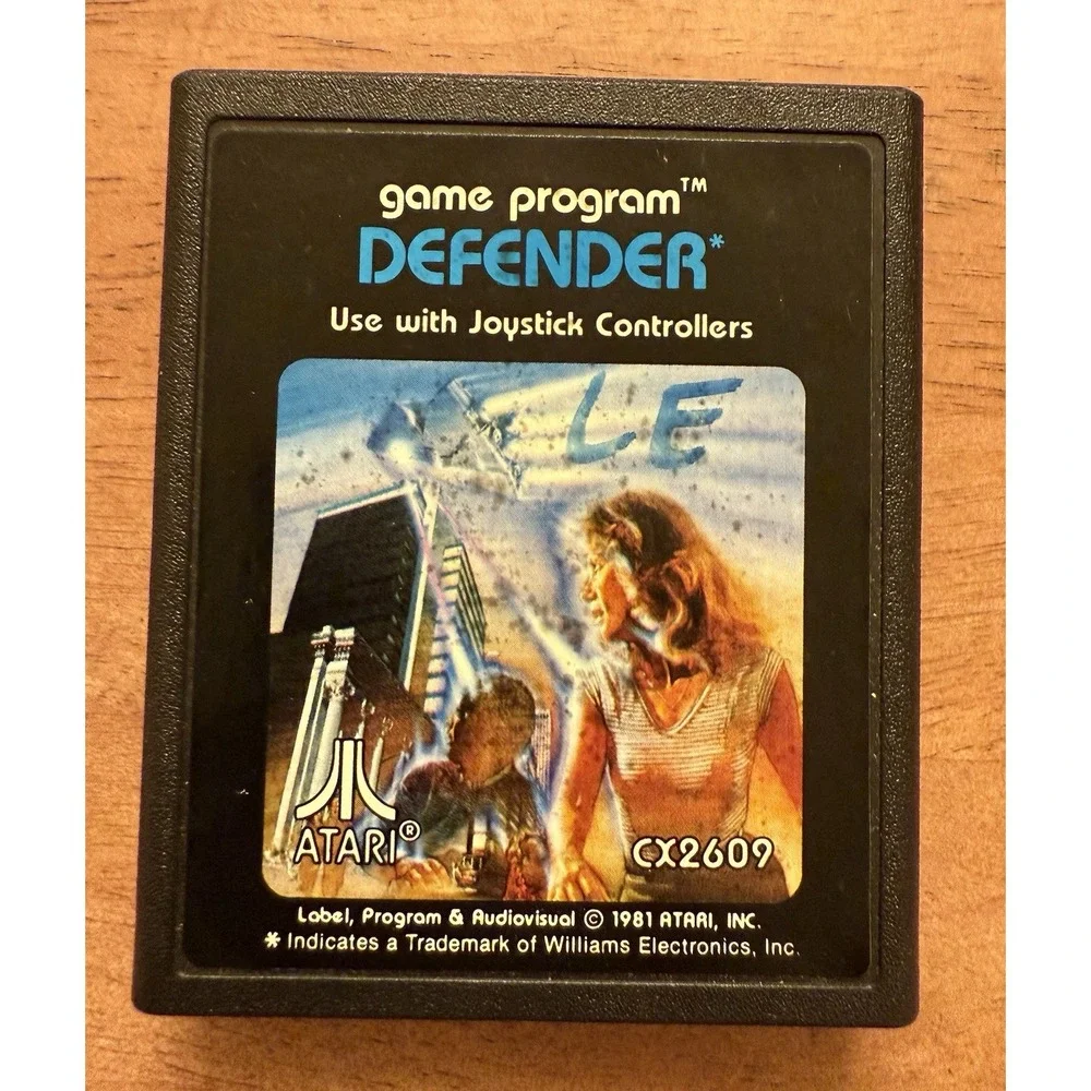 Defender (Atari 2600, 1982) CX2609 Cartridge‎ Only